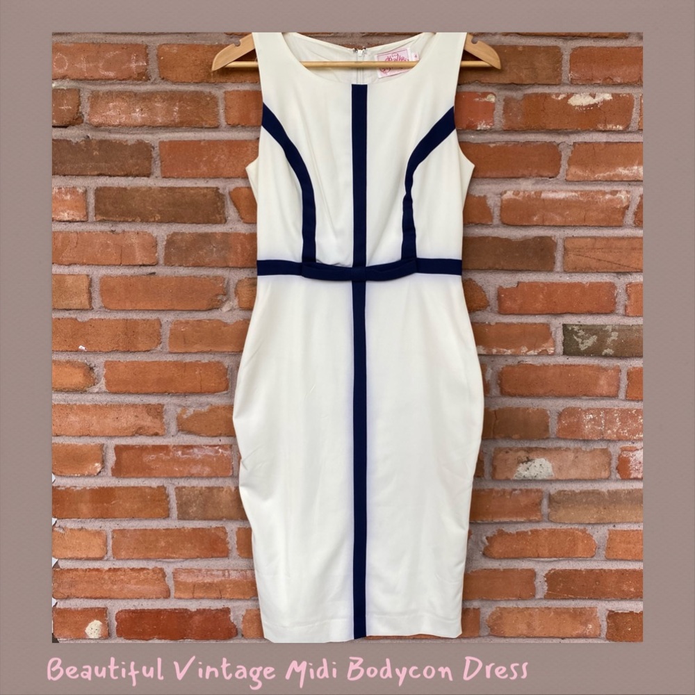 Beautiful Vintage Midi Bodycon Dress